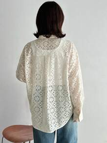 FRIFUL Camisa de mujer de manga corta de verano con botones y corte holgado