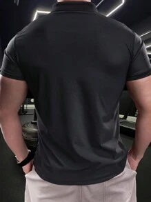 Gym Rark Kaos Polo Olahraga Pria - Hitam - View 2
