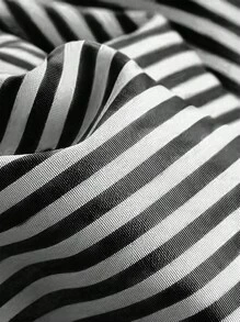 Ladies' Casual Color Block Striped Button Front Long Sleeve Shirt