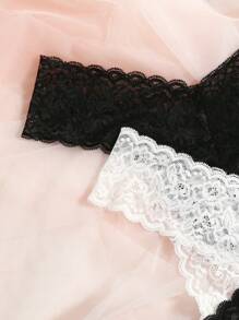 4 件装蕾丝扇贝边内裤套装性感内衣