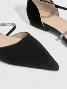 CUCCOO CHICEST Zapatos de mujer de moda con puntera puntiaguda, decorados con rhinestones, con correa para el tobillo, para zapatos de vacaciones de primavera y verano, rebajas de verano, Halloween