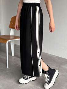 FRIFUL 女士拼色簡約日常裙 - 黑色 - 查看 3