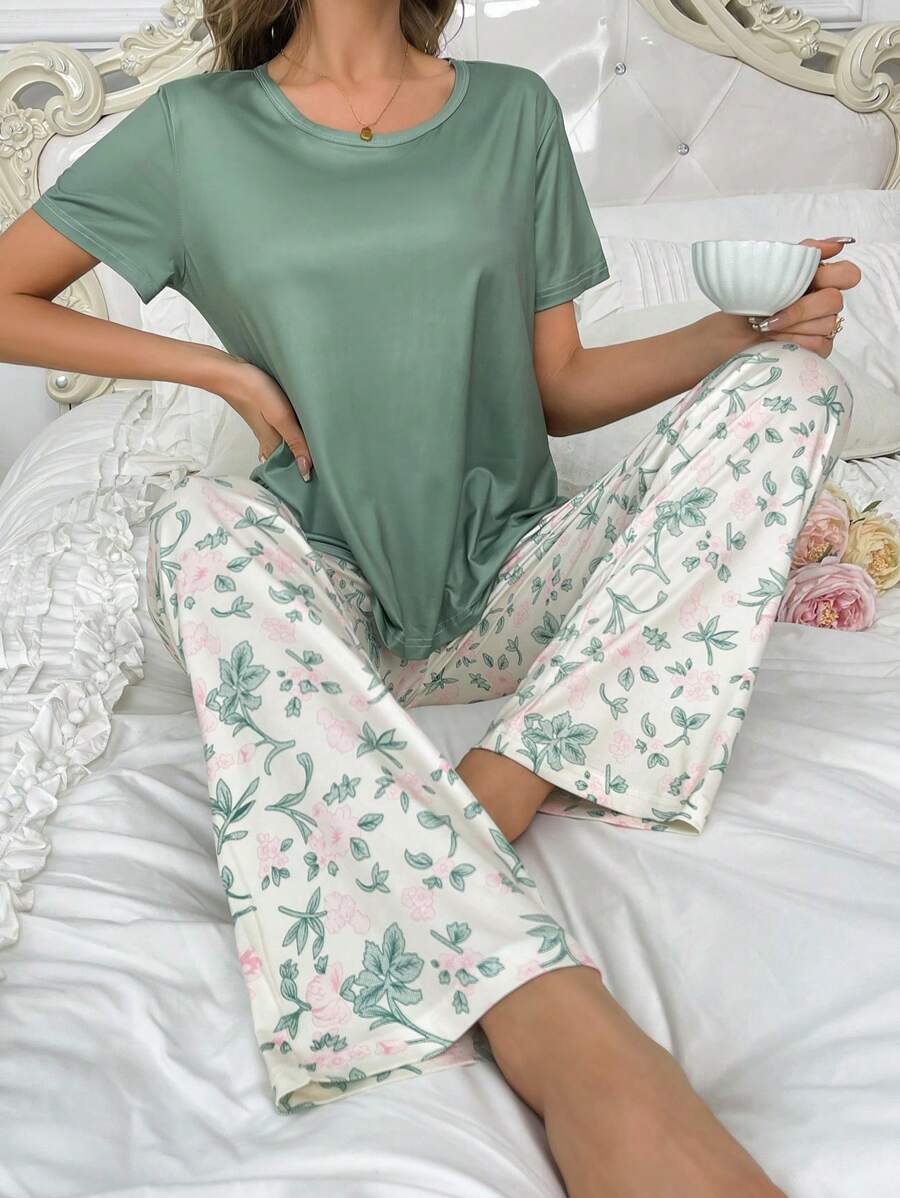 女士睡衣套装 - 綠色 - 查看 1