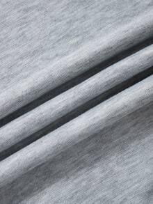 SHEIN LUNE 加大尺碼女士卡通圖案圓領運動衫 - 灰色 - 查看 5