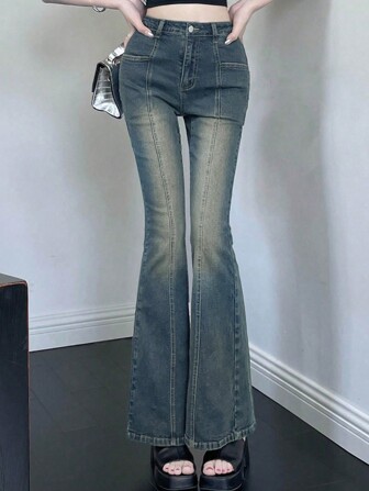 DAZY 女士日常穿著喇叭牛仔褲