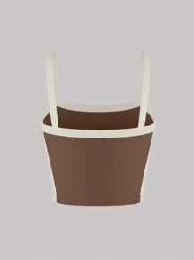 SHEIN LUNE Áo ba lỗ sọc caro màu sắc mùa hè cho nữ (3 chiếc) - Nhiều màu - Xem 5