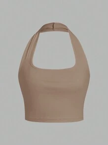 SHEIN EZwear 3 件套女士休闲短款露背背心，夏季 - 彩色 - 查看 8