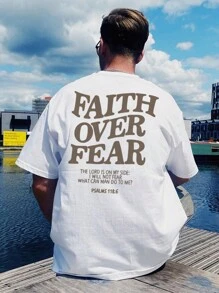 Áo thun nam tay ngắn in chữ thường ngày, Xuân/Hè - trắng - Xem 7