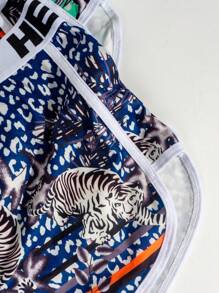 Men's Digital Printed Quick-Dry Breathable Daily Beach Shorts , 5 Pcs - Multicolor - View 4