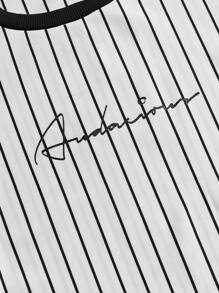 Manfinity VCAY 男士简约日常针织短袖T恤，夏季 - 黑色 - 查看 3