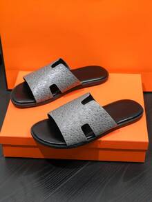 男士涼鞋，2024年春夏新款潮流，時尚、透氣、防臭、防滑、耐磨的沙灘人字拖，休閒戶外沙灘涼鞋 - 灰色 - 查看 3