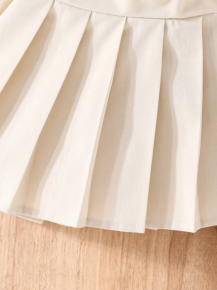 Elladie kids Conjunto de 2 peças de regata e saia sem mangas para bebê menina no verão - Damasco - Visão 8