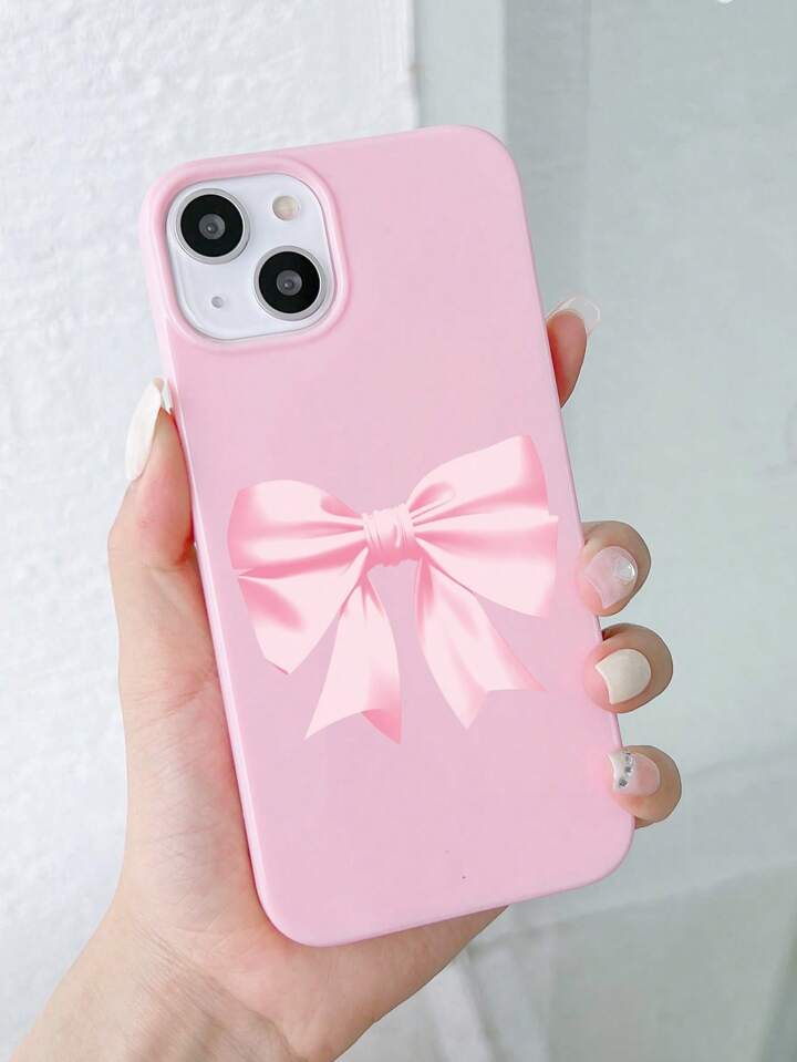 Our Kawaii 1pc Pink Bow Apple Phone Case Compatible With IPhone 11 12 13 14  15 Pro Max is such a vibe - ROMWE