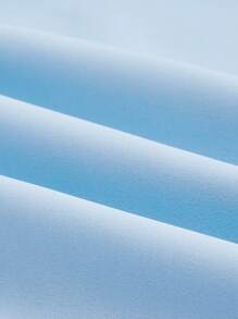 SHEIN MOD 夏季长款蓝色连衣裙，复古印花，荷叶边下摆，短袖 - 藍色 - 查看 4