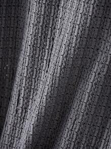 Manfinity Homme Men Solid Color Button Down Short Sleeve Shirt (Random Cut Printed) - Grey - View 4