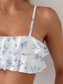 Swim Mod Bộ bikini hai lớp in hoa gợi cảm cho kỳ nghỉ hè của phụ nữ - Nhiều màu - Xem 5