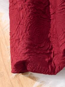 Tween Girl Solid Color Pressed Flower Cami Dress - Red - View 5