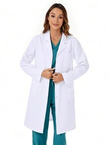 cimmuovere Long-Sleeved Lab Coat With Pockets