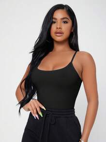 SHEIN PETITE Women Tank Tops & Camis - Black - View 3