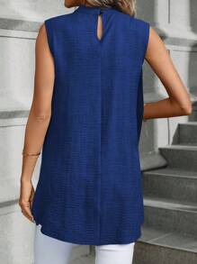 EMERY ROSE Chemisier sans manches à couleur unie à la mode pour femmes