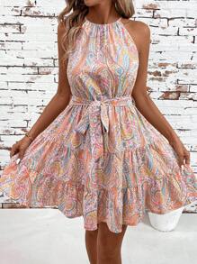 SHEIN Clasi Damen modisches rosa Sommer Spaghetti Trägerkleid, perfekt für Urlaub - Pink - Übersicht 6