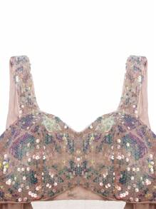 YISIKADO Vestido de noche elegante y formal para mujer con cuello corazón, espalda descubierta, lazo en la espalda, estilo sirena de tul y lentejuelas de lujo, ideal para graduación, cena