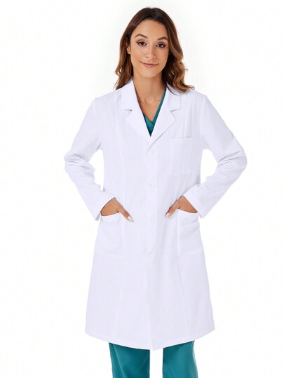 cimmuovere Long-Sleeved Lab Coat With Pockets