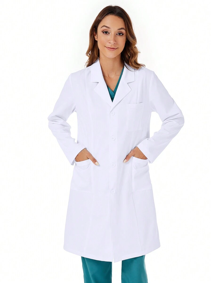 cimmuovere Long-Sleeved Lab Coat With Pockets