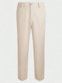 GENTILAND Woven Casual Suit Trousers 2pcs/Set - Apricot - View 9