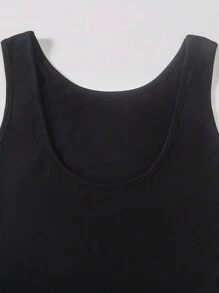 少女實色無袖圓領上衣和短褲夏季2件套裝 - 彩色 - 查看 3