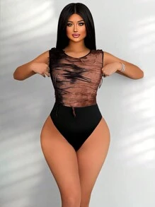 Zolique 女士隨機印花圓領無袖連體衣