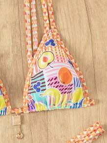 SHEIN Swim Sexy bikiniset met fruitprint voor dames, badmode voor op het strand en in de zomer