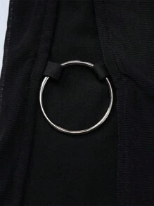 INAWLY Women's Solid Color Simple Daily Split Dress