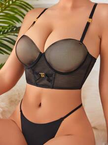 Simple Vest Style Sexy Backless Bra For Women, 1pc