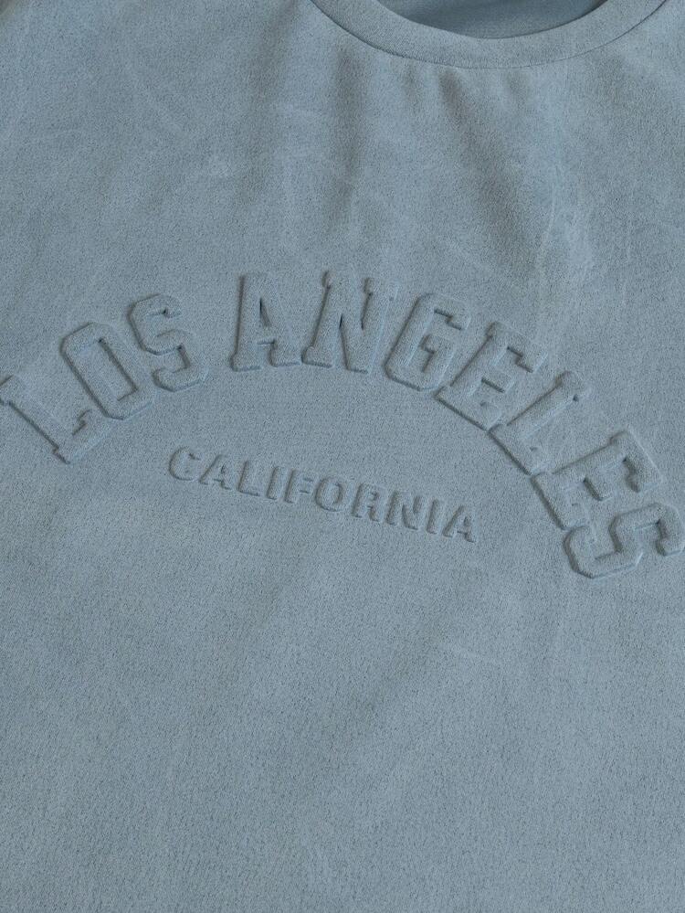 Women Loose Short Sleeve Printed Letter T-Shirt For Summer