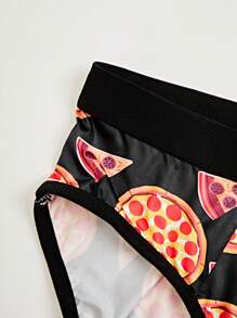 Boxers de moda para hombre con estampado de pizza