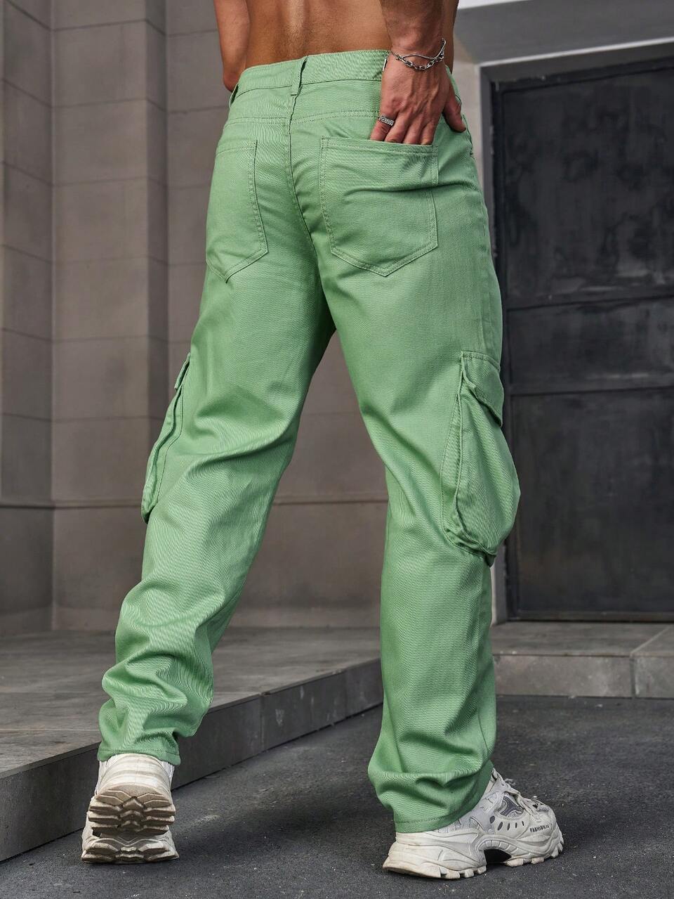 Men's Casual Solid Color Straight Leg Workwear Jeans