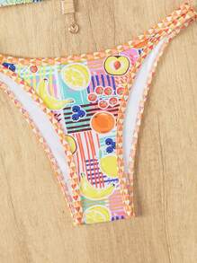 SHEIN Swim Sexy bikiniset met fruitprint voor dames, badmode voor op het strand en in de zomer