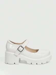 Sugerpunk 时尚女士萝莉鞋白色厚底鞋度假鞋夏季促销 Y2k 朋克潮流酷街头运动圣诞秋季新年假期 - 白色 - 查看 3