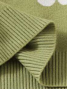 Baby Floral Pattern Jumper - Green - View 4