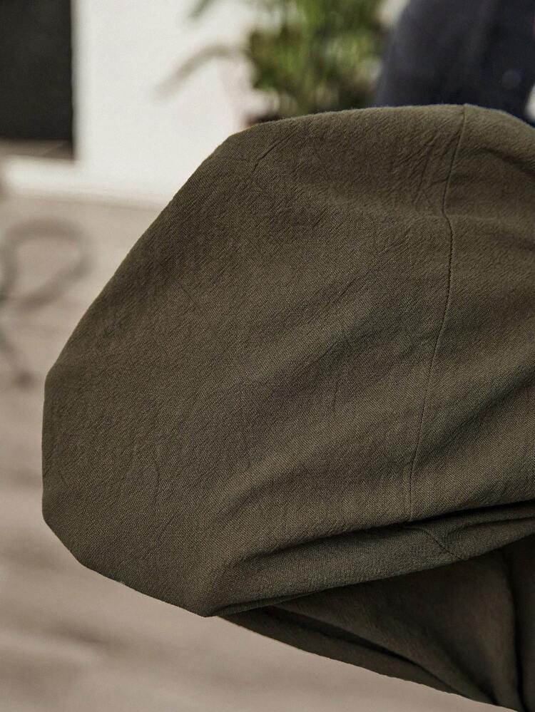 Linen Summer Women's Solid Color Simple Daily Button Decorated Skirt