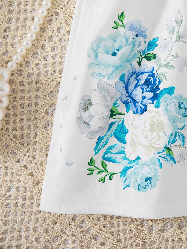 New Summer Short Sleeve Printed Dress For Infant Girls' Cute, Stylish And Fresh