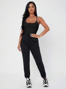 SHEIN PETITE Women Tank Tops & Camis - Black - View 5