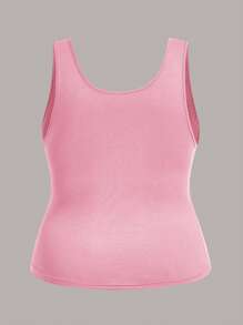 SHEIN LUNE 3 chiếc áo hai dây cổ tròn bó sát đa năng cỡ lớn dành cho nữ, thích hợp cho mùa hè - Nhiều màu - Xem 4