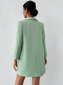 EURMUSE Women's Solid Color Elegant Long Sleeve Blazer Jacket