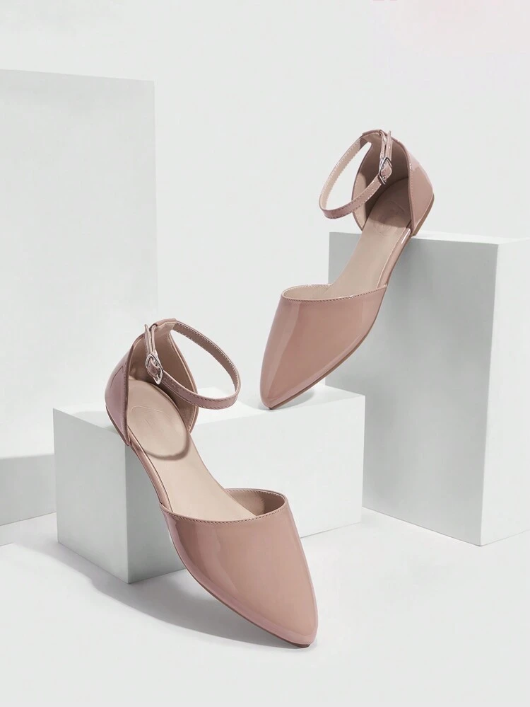 CUCCOO BIZCHIC Woman Shoes Fashionable Flat Shoes With Shiny Straps At The Back Wedding Shoes For Summer Vacation Shoes Summer Elegant Basics Business Casual Business Chic Spring Shoes Spring Break Easter For Christmas