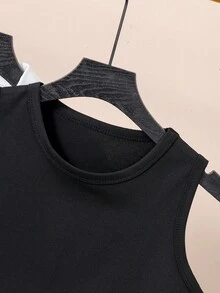 Sparklyn Tween Girl White Shirt, Black Vest And Utility Skirt 3-Piece Comfortable Outfit Set Fall Winter - White - View 6