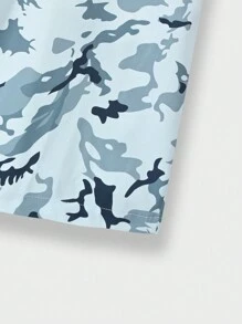 Manfinity Hypemode Men's Summer Camouflage Print Short Sleeve Casual Shirt Romper