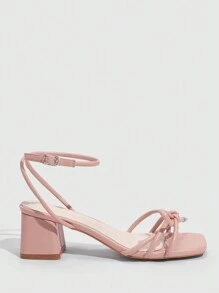 CUCCOO CHICEST Woman Shoes Fashionable High Heel Sandals For Spring And Summer Vacation Shoes Summer Halloween - Pink - View 3