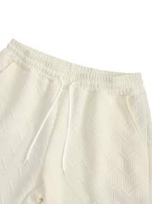 Manfinity Homme Men Plain Color T-Shirt And Shorts Set, Cozy Outfits - Apricot - View 7